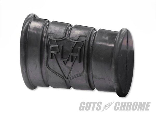 V-TWIN FLHロゴ入り キックペダルラバー ブラック