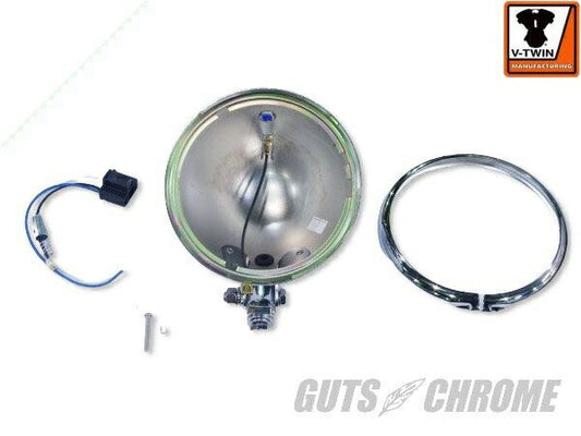 5.75インチ ベイツスタイル ヘッドライトシェル クローム