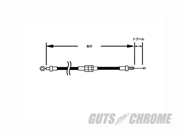 ステンメッシュクラッチケーブル 75.25インチ(約191cm) 87?99年迄ビッグツインモデル 04年以降XLモデル(オーバーサイズ) ワイヤー