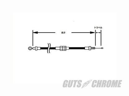 ステンメッシュクラッチケーブル 75.25インチ(約191cm) 87?99年迄ビッグツインモデル 04年以降XLモデル(オーバーサイズ) ワイヤー