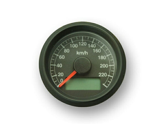 機械式アジャスタブル スピードメーター 黒盤 黒ボディ