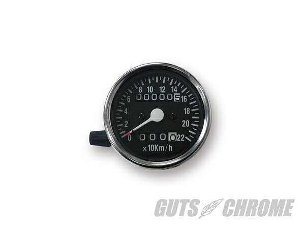 60mm Mechanical Speedometer with Trip, Black, 2:1