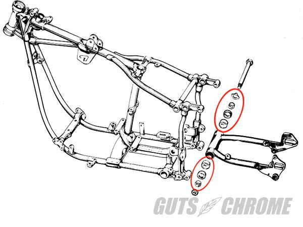 V-TWIN スイングアームベアリング キット 1958-72年 ビッグツイン