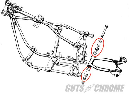 V-TWIN スイングアームベアリング キット 1958-72年 ビッグツイン