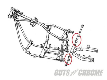 V-TWIN スイングアームベアリング キット 1973-85年 4速ビッグツイン