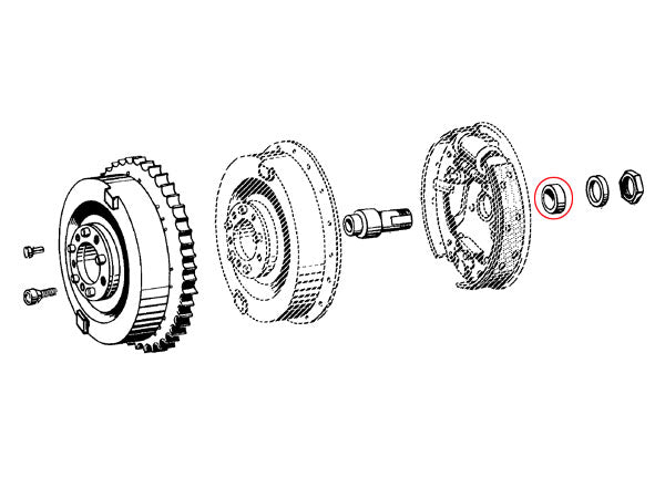 リアアクスル レフトサイドスペーサー クロームメッキ 63-72年BTビッグツイン 補修部品