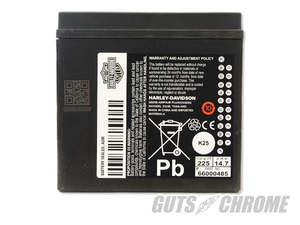 Harley_Genuine ハーレー純正バッテリー OEM 65958-04/66000208A 2004年以降XL