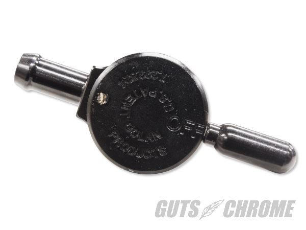 GOLAN Click Slick Gas Cock Straight Black 3/8NPT