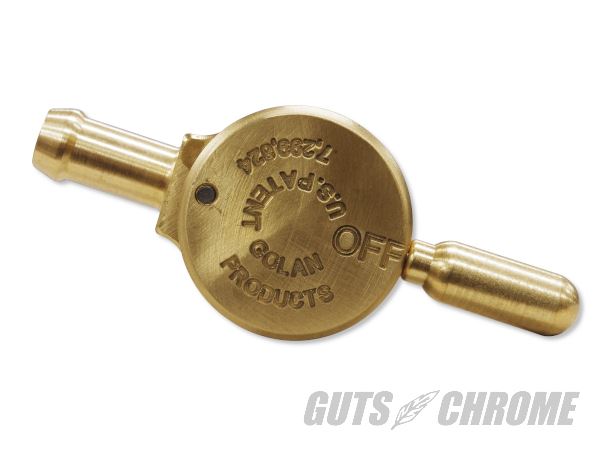 GOLAN クリックスリックガスコック ストレート ブラス 3/8NPT