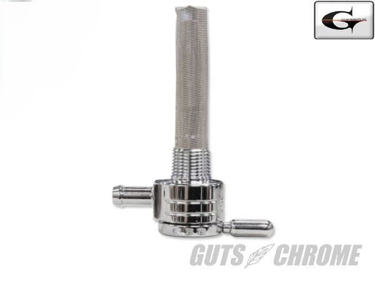 GOLAN Click-Slick Petcock Straight Chrome 3/8NPT