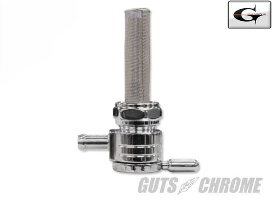 GOLAN Click-Slick Petcock, Straight, Chrome, 22mm Nut