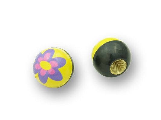 パープルフラワー バルブキャップセット