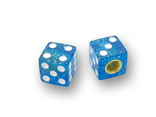 グリッターダイス バルブキャップセット ブルー
