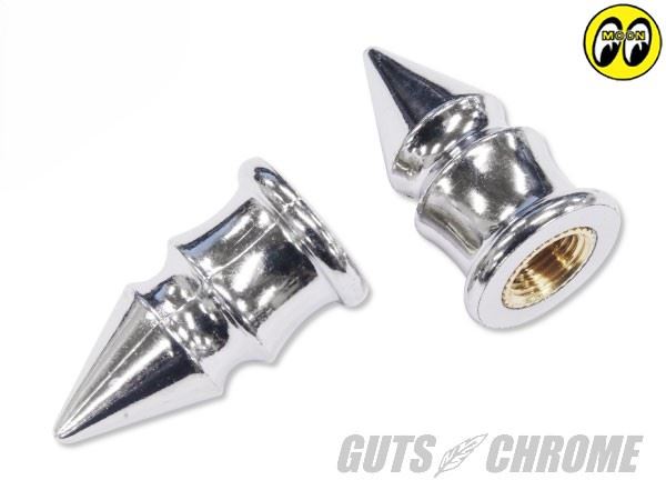Spike Valve Cap Set Chrome 2 Pieces