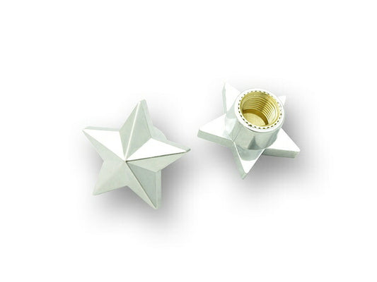 スター バルブキャップセット クローム