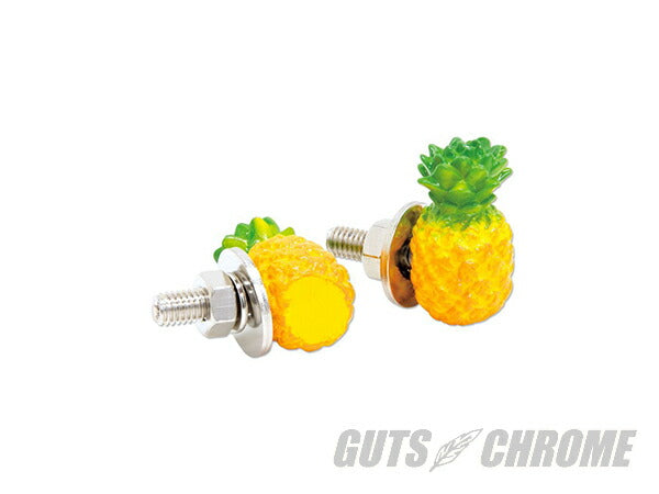 BLUE PANIC オリジナル パイナップル ライセンスボルトセット 3×1.7cm 2個セット