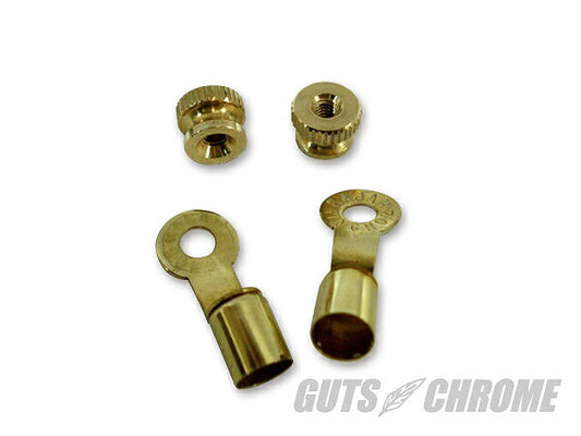 Vintage spark plug wire caps - Brass
