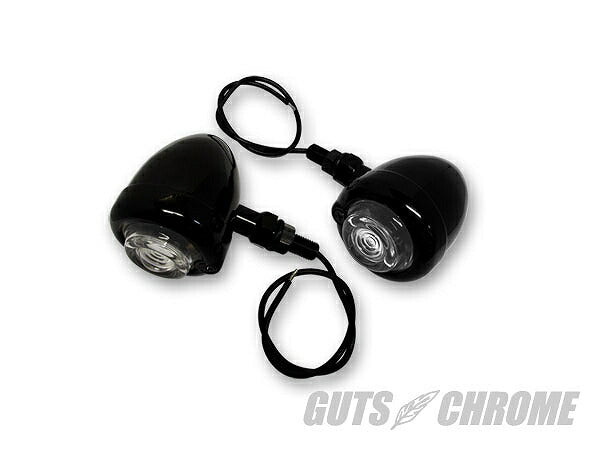 ガイドタイプ ウィンカーセット ブラック ホワイトレンズ