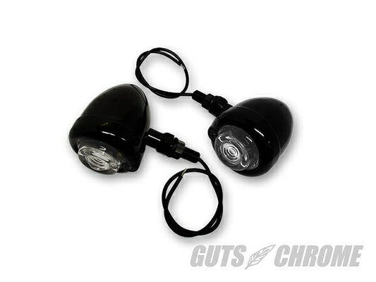 ガイドタイプ ウィンカーセット ブラック ホワイトレンズ