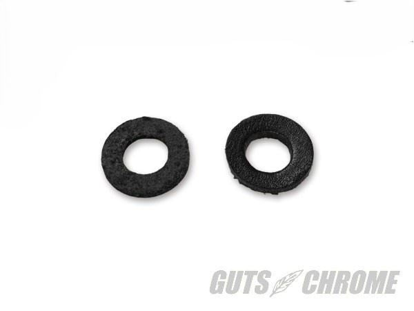 Authentic Market Leather Washers, 3/8" Inner Diameter, Black, Set of 2