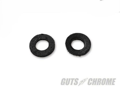 Authentic Market Leather Washers, 3/8" Inner Diameter, Black, Set of 2