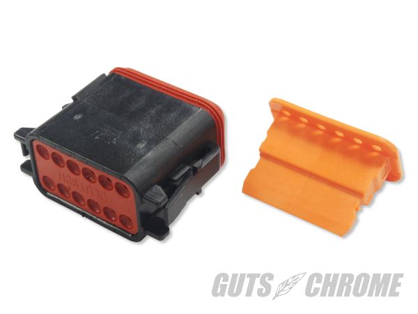 Deutsch DT Series Connector, Male, 12-Pin, Black