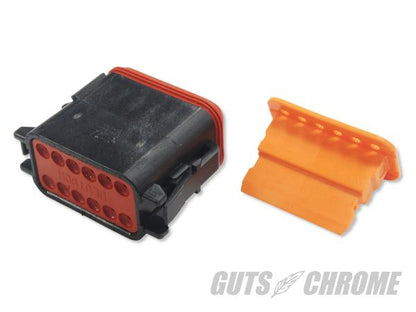 Deutsch DT Series Connector, Male, 12-Pin, Black