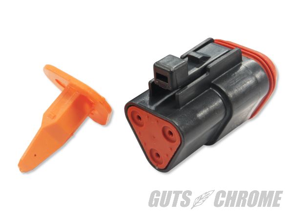 Deutsch DT Series Connectors Male 3-Pin Black