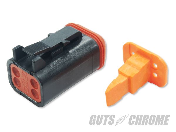 Deutsch DT Series Connector, Male, 4-Pin, Black