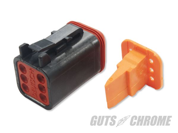 Deutsch DT Series Connector, Male, 6-pin, Black