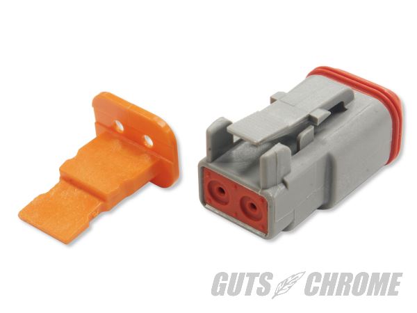 Deutsch DT Series Connector, Male, 2-Pin, Gray