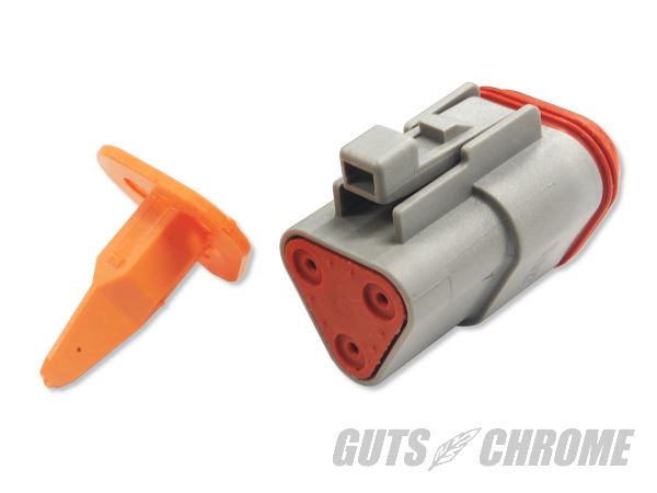 Deutsch DT Series Connectors Male 3-Pin Grey