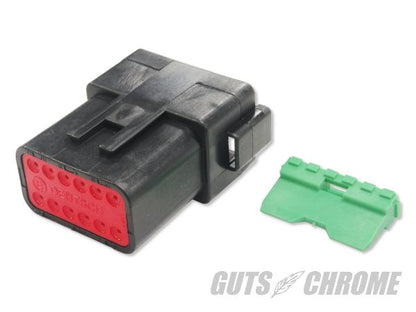 Deutsch DT Series Connector, Female, 12-Pin, Black