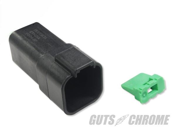 Deutsch DT Series Connector, Female, 6-Pin, Black