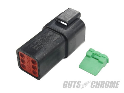 Deutsch DT Series Connector, Female, 6-Pin, Black