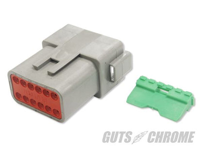 Deutsch DT Series Connector, Female, 12-Pin, Gray