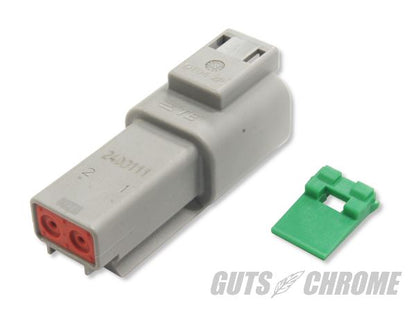 Deutsch DT Series Connector, Female, 2-Pin, Gray