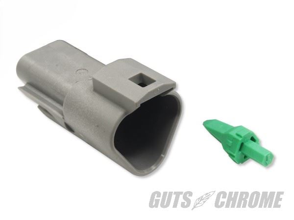 Deutsch DT Series Connector, Female, 3-Pin, Gray