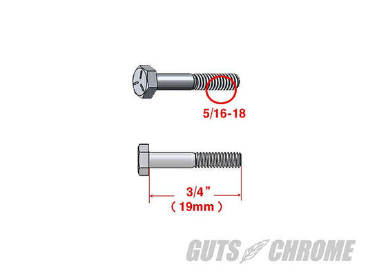 Hex Bolt 5/16-18X3/4 Zinc