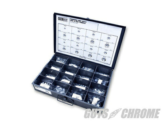 Hex Nut Set, 1/4-3/4 Sizes, Zinc