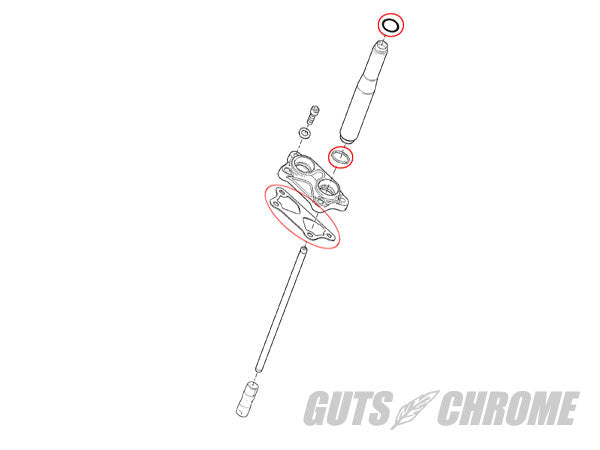 Pushrod/Tappet Cover Gasket Kit 04up XL Sportster Replacement Parts