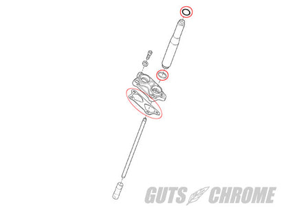 Pushrod/Tappet Cover Gasket Kit 04up XL Sportster Replacement Parts