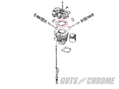 Cylinder Head Gasket, Copper 73-85 XL Sportster 0016 Repair Part