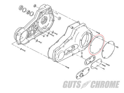 Derby Cover Gasket Paper w/Bead 99-06 BT Big Twin Twin Cam Replacement Parts