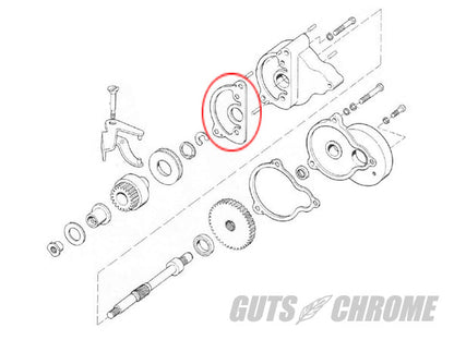 スターターカバーガスケット 80-86 FX/FL 4速車両用 補修部品