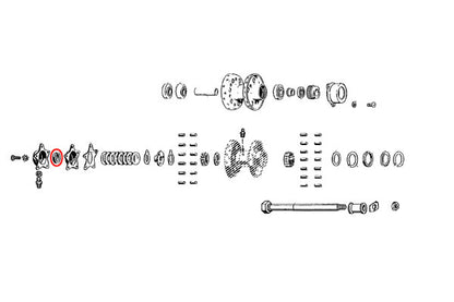 ホイールベアリングシール コルク スモール 36-66年EL/FL フロント/リア 37-48年ULフロント/リア 35-52年WLリア 補修部品