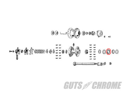 ホイールベアリングシール コルク ラージ 36-66年EL/FL フロント/リア 37-48年ULフロント/リア 35-52年WLリア 補修部品