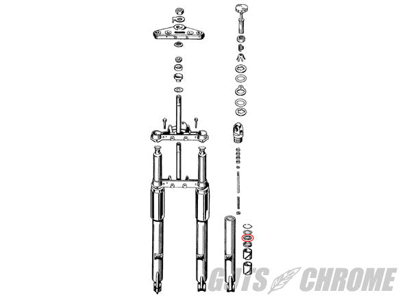 フォークシールフェルトワッシャー 41mm 49-77年前期FL 補修部品