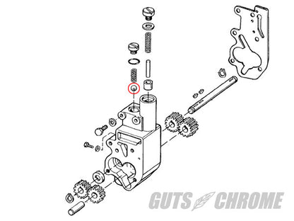 オイルポンプチェックボール 3/8径 41up BTビッグツイン 補修部品