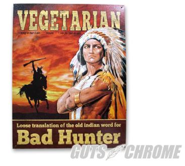 メタルサイン Vegetarian Bad Hunter